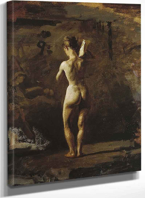 Study For William Rush Carving His Allegorical Figure Of The Schuylkill River By Thomas Eakins