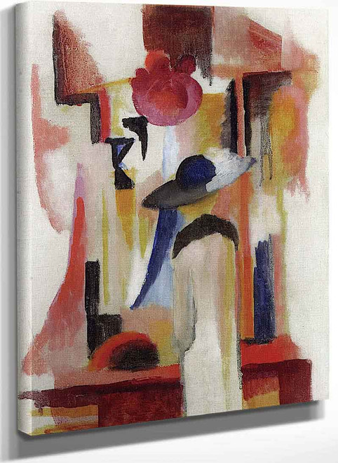 Studying A Lighted Window By August Macke