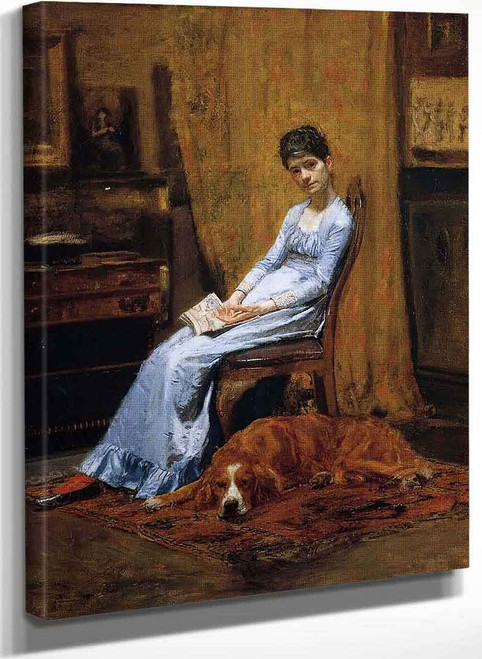 The Artists Wife And His Setter Dog By Thomas Eakins