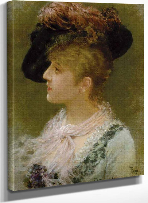 The Feathered Hat By Emile Eisman Semenowsky