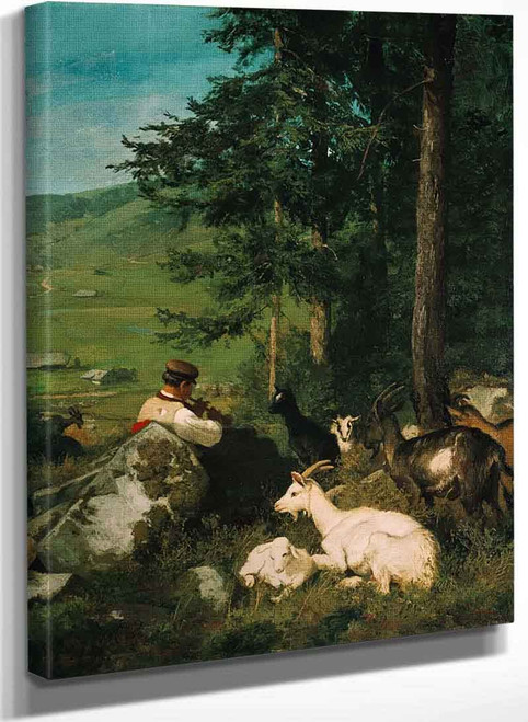 The Goatherd By Hans Thoma