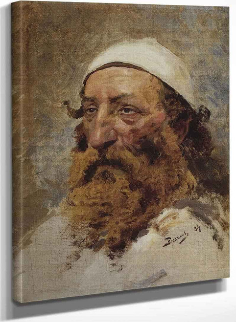 The Head Of A Jew (Study) By Vasily Polenov
