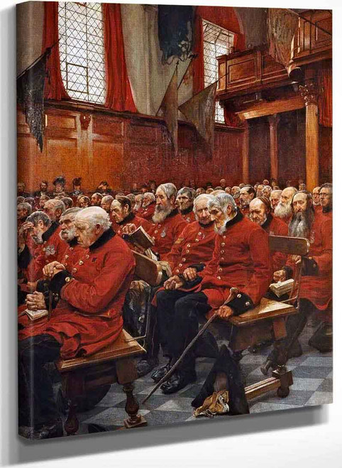 The Last Muster Sunday At The Royal Hospital Chelsea By Hubert Von Herkomer