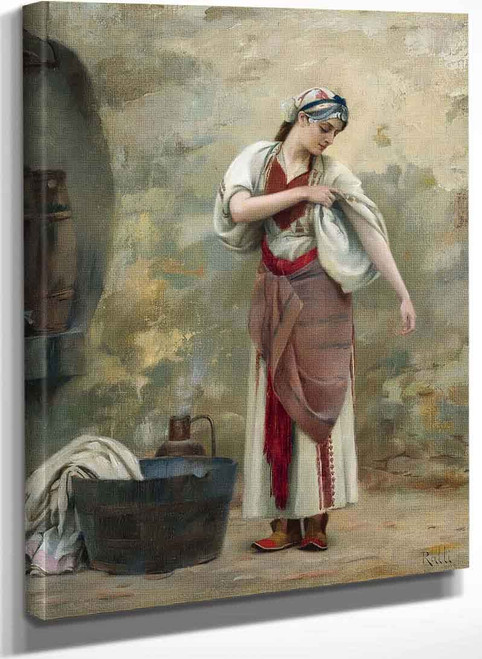 The Laundress (Also Known As La Lavandiere) By Theodoros Ralli