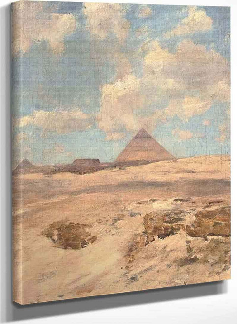 The Pyramids At Giza (Die Pyramiden Von Gizeh) By Eugen Felix Prosper Bracht