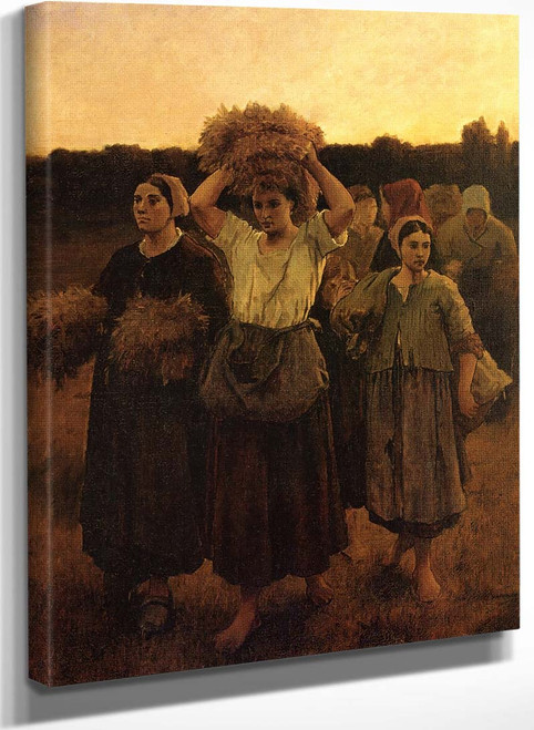 The Recall Of The Gleaners (Study) By Jules Adolphe Breton