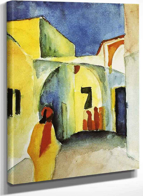 View Of An Alley By August Macke