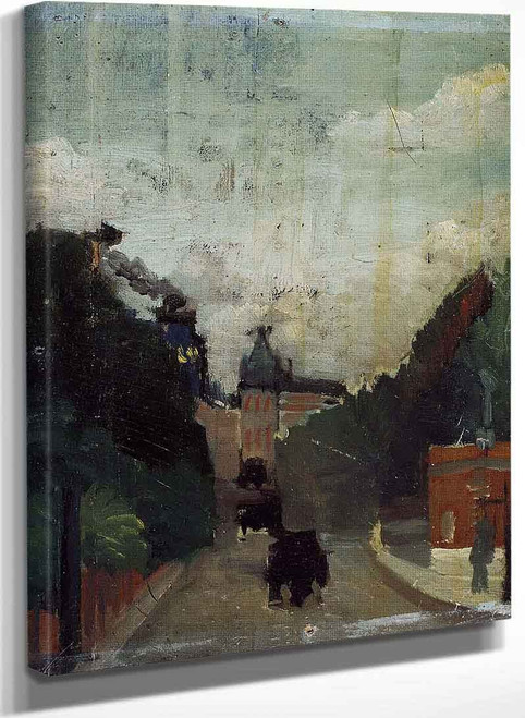 View Of The Palais Du Metropolitan (Study) By Henri Rousseau