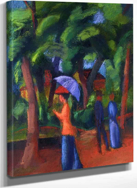 Walking In The Park By August Macke