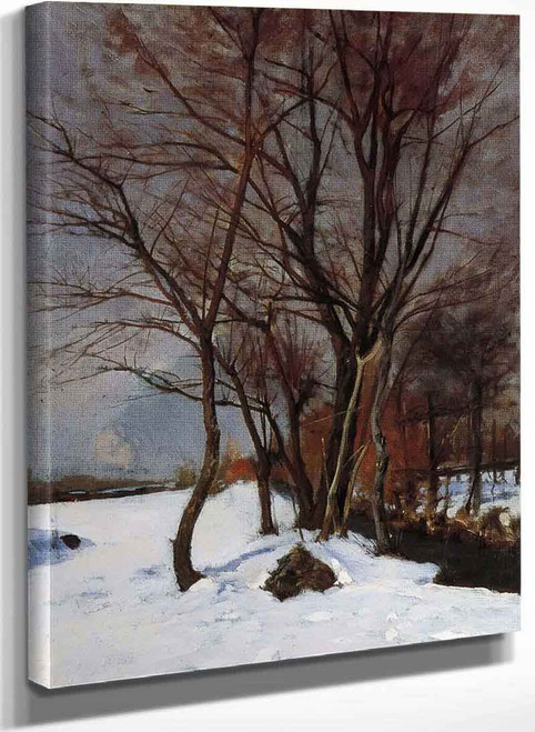 Winter Landscape With Stream By Julian Alden Weir