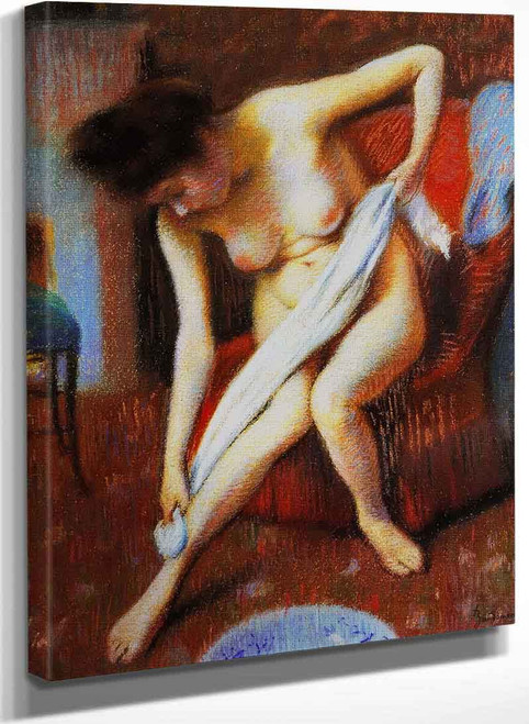 Woman Drying Herself By Federico Zandomeneghi