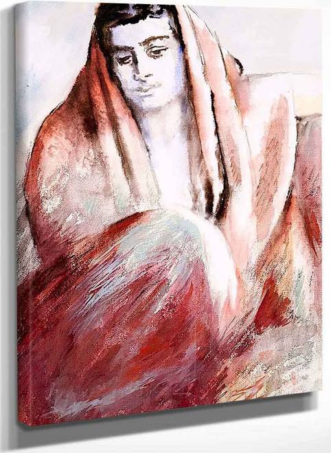 Woman In Shawl By Isaac Grunewald