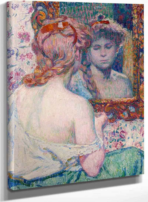 Woman In The Mirror By Theo Van Rysselberghe