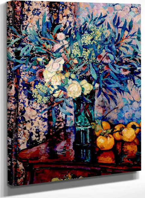Yellow Roses Persimmons And Mimosas By Theo Van Rysselberghe