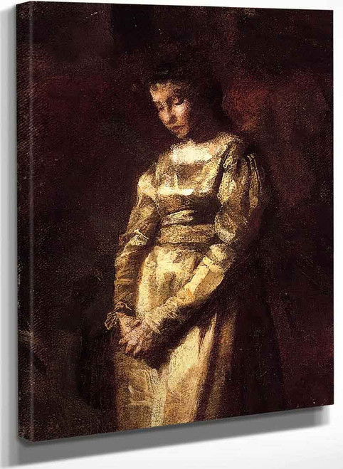 Young Girl Meditating (Study) By Thomas Eakins