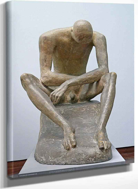 Young Man Seated By Wilhelm Lehmbruck