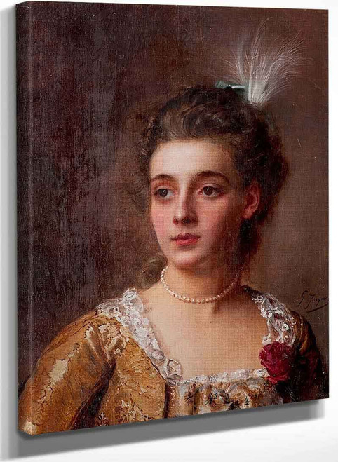 Young Woman By Gustave Jean Jacquet