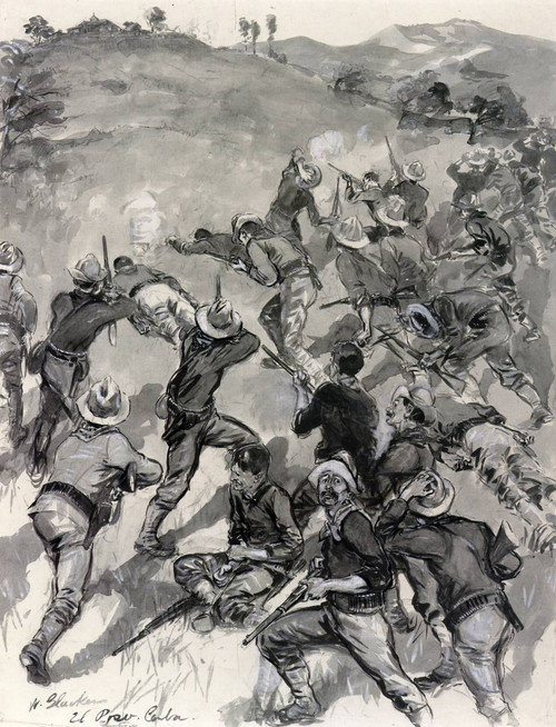 El Pozo Centra, Santiago By William James Glackens  By William James Glackens