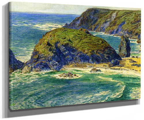 Asparagus Island Kynance Cornwall (Also Known As Asparagus Island Near Lizard Point) By William Holman Hunt