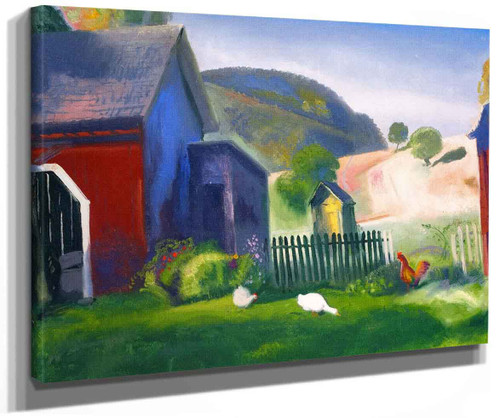 Barnyard And Chickens By George Wesley Bellows