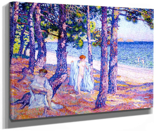 Bathers Under The Pines At Cavalliere (Also Known As Baigneuses Sous Les Pins A Cavalliere) By Theo Van Rysselberghe