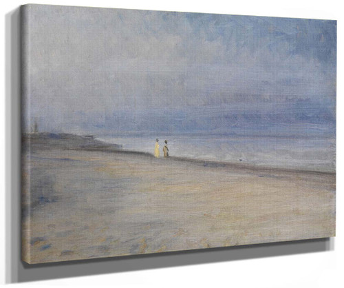 Beach Scene (Also Known As Strandscene) By Michael Peter Ancher