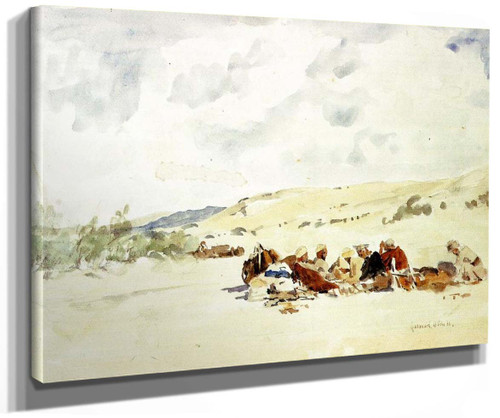 Bedouin Camp In Wadi Garandel (Beduinenlager Im Wady Garandel) By Eugen Felix Prosper Bracht