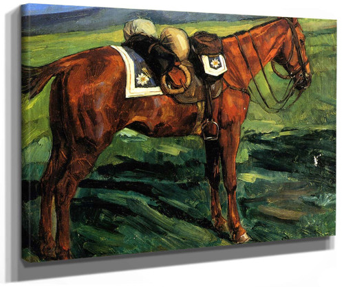 Bepacktes Kürassierpferd By Wilhelm Trubner
