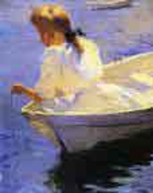 Eleanor In The Dory By Frank W. Benson By Frank W. Benson