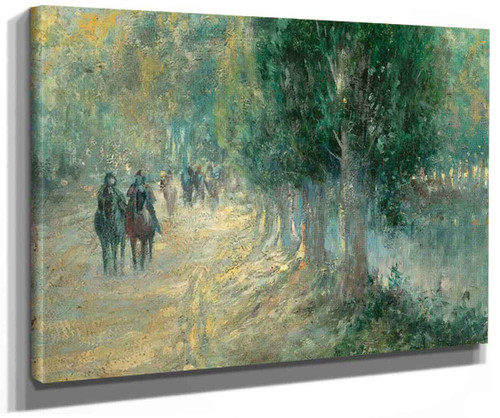 Bridle Path With Horses By Alexandre De Riquer