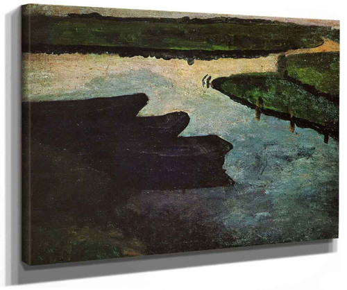 Canal With Peat Barges By Paula Modersohn Becker