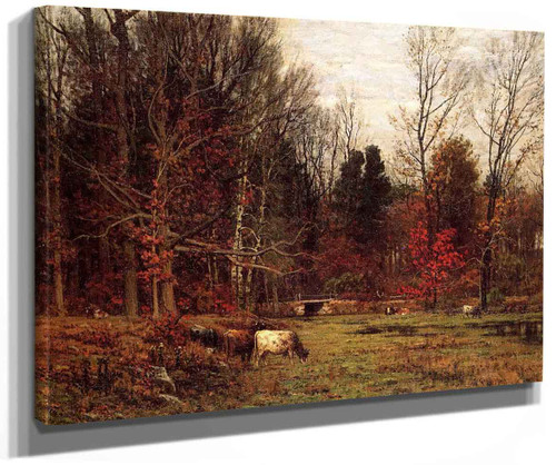 Cattle Grazing (Also Known As November) By John Joseph Enneking