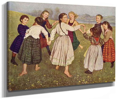 Children Dancing By Hans Thoma