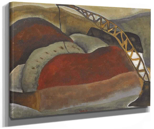 Cinder Barge And Derrick By Arthur Garfield Dove