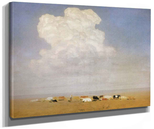 Cows In The Steppe By Arkhip Ivanovich Kuindzhi