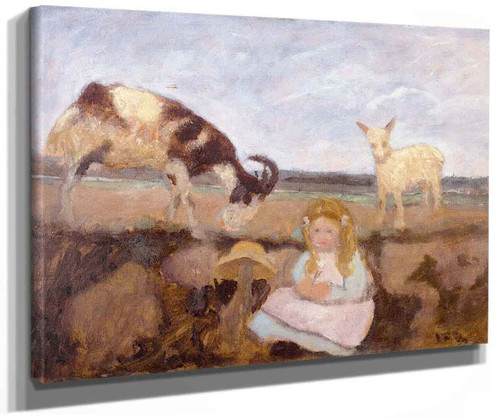 Elsbeth With Goats By Paula Modersohn Becker