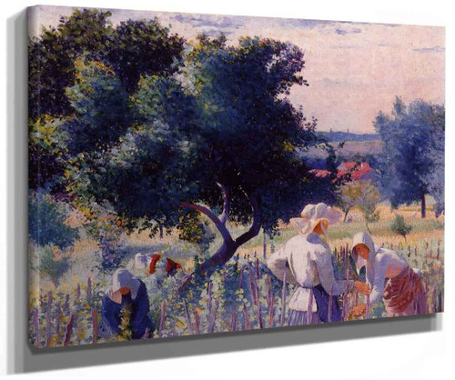 Femmes Liant La Vigne By Henri Edmond Cross