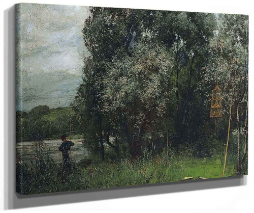 Fisherman On The Rhyne By Hans Thoma Fisherman On The Rhyne By Hans Thoma
