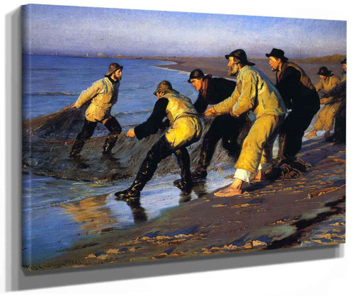 Fishermen Hauling The Net On Skagens North Beach By Peder Severin Kroyer