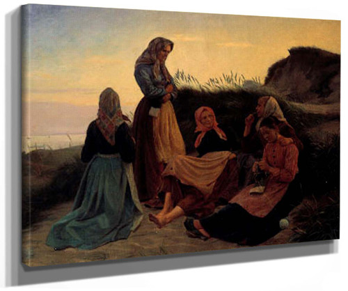 Fisherwomen On A Summer Eve By Michael Peter Ancher