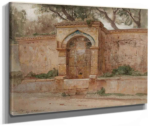 Fountain Near Algiers By Samuel Colman