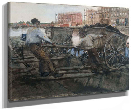 Ground Porters With Carts By George Hendrik Breitner