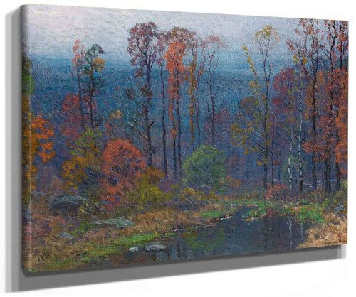 Hill Top Pond At Dusk By John Joseph Enneking