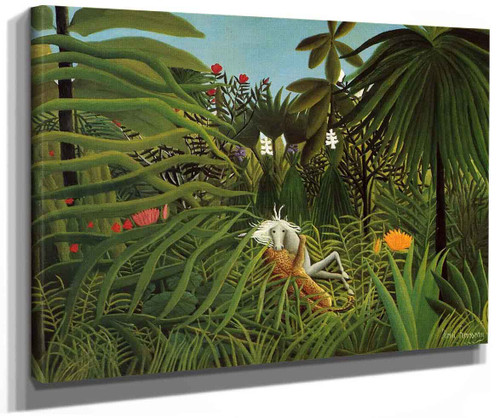 Horse Attacked By A Jaguar By Henri Rousseau Horse Attacked By A Jaguar By Henri Rousseau