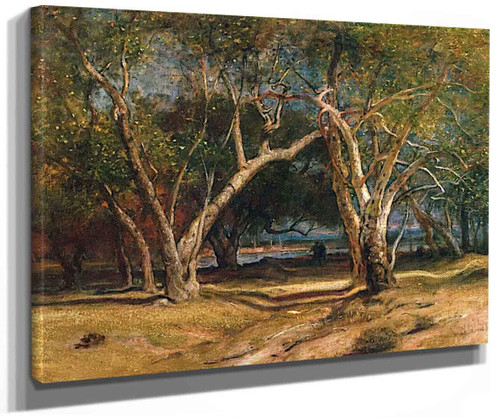 Landscape Near Santa Barbara By Samuel Colman