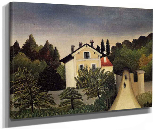 Landscape On The Banks Of The Oise Area Of Chaponval By Henri Rousseau