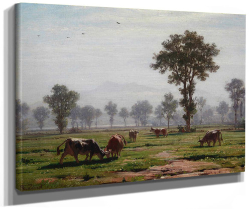Landscape With Grazing Cows Near Lucerne By Robert Zünd