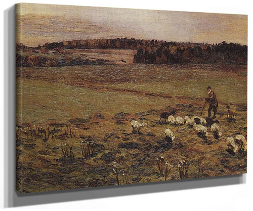 Landscape With Sheep By Nikolai Nikanorovich Dubovskoy