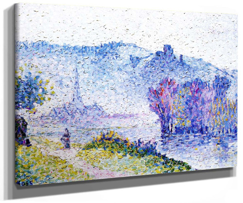 Les Andelys Château Gaillard Seine By Henri Edmond Cross