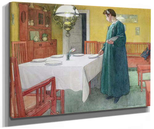 Lisbet Laying The Table By Carl Larssonv